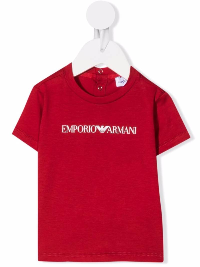 Emporio Armani Kids logo-print T-shirt - Red von Emporio Armani Kids