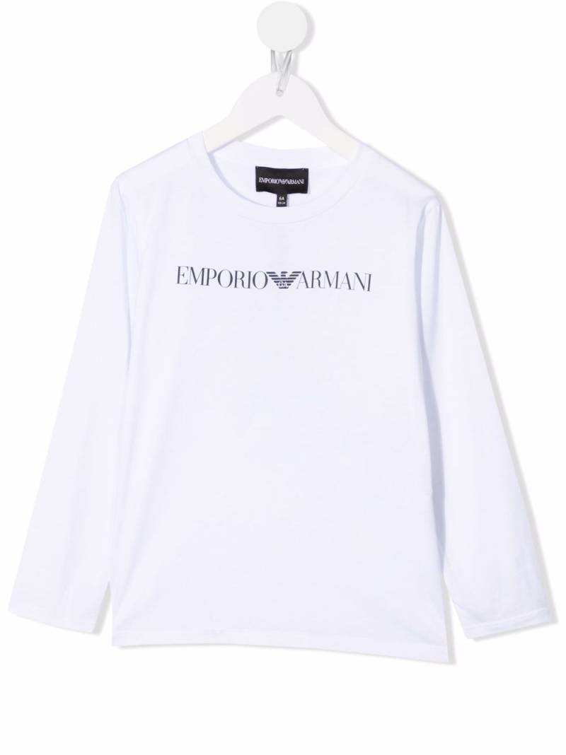 Emporio Armani Kids logo print T-shirt - White von Emporio Armani Kids