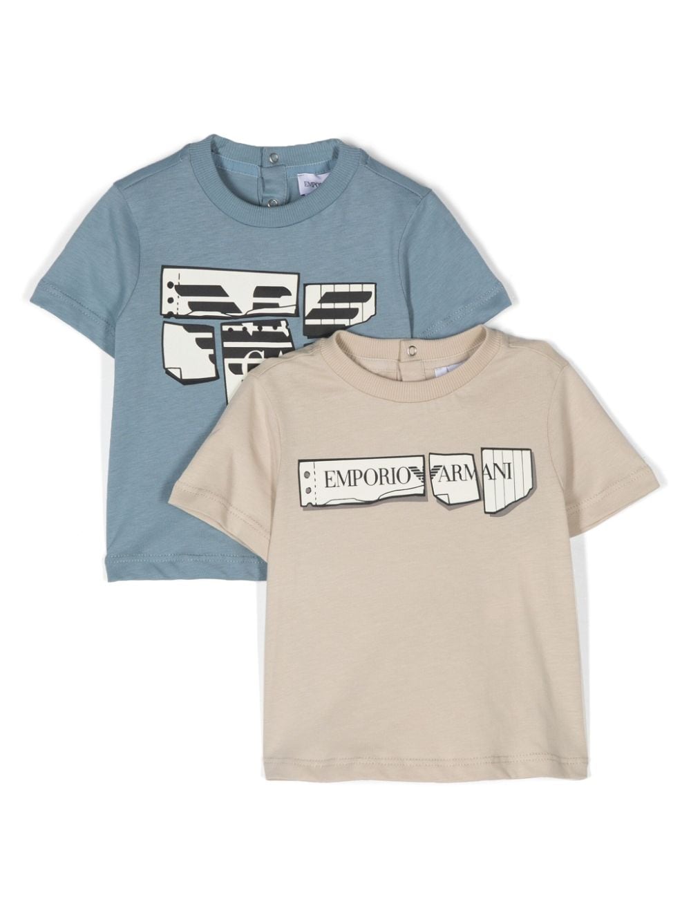 Emporio Armani Kids logo-print T-shirt set - Blue von Emporio Armani Kids