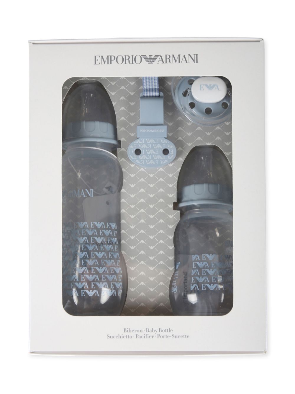 Emporio Armani Kids logo-print baby bottle set - Blue von Emporio Armani Kids