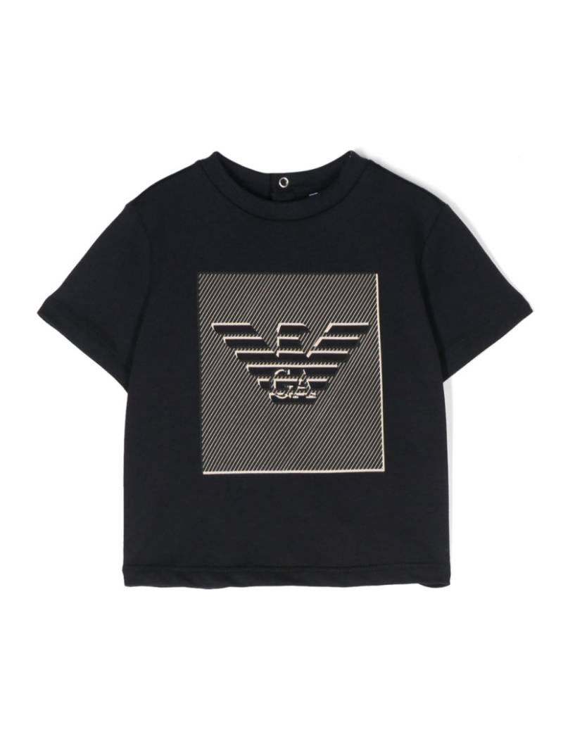 Emporio Armani Kids logo-print cotton T-shirt - Blue von Emporio Armani Kids