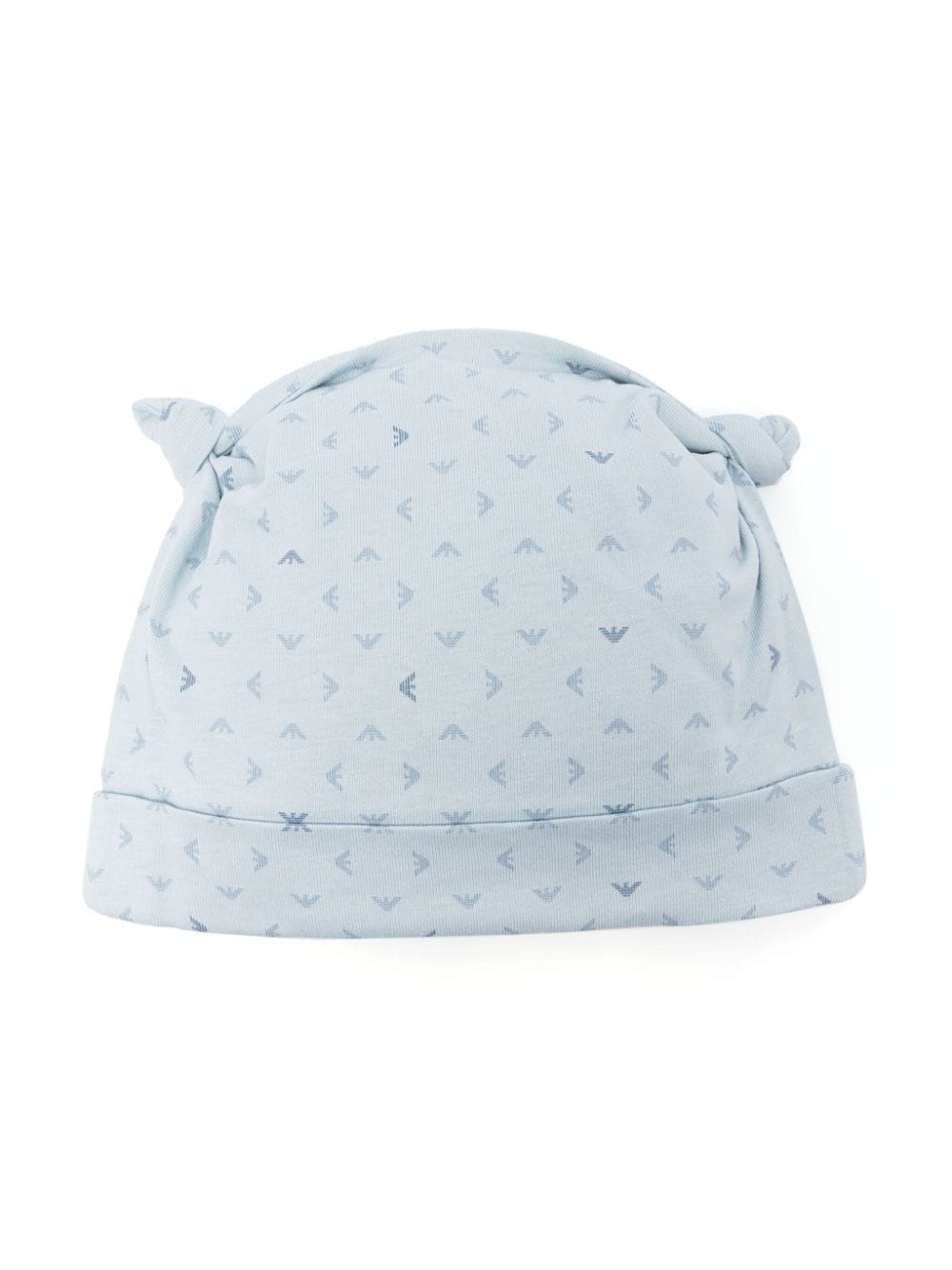 Emporio Armani Kids logo-print cotton beanie - Blue von Emporio Armani Kids