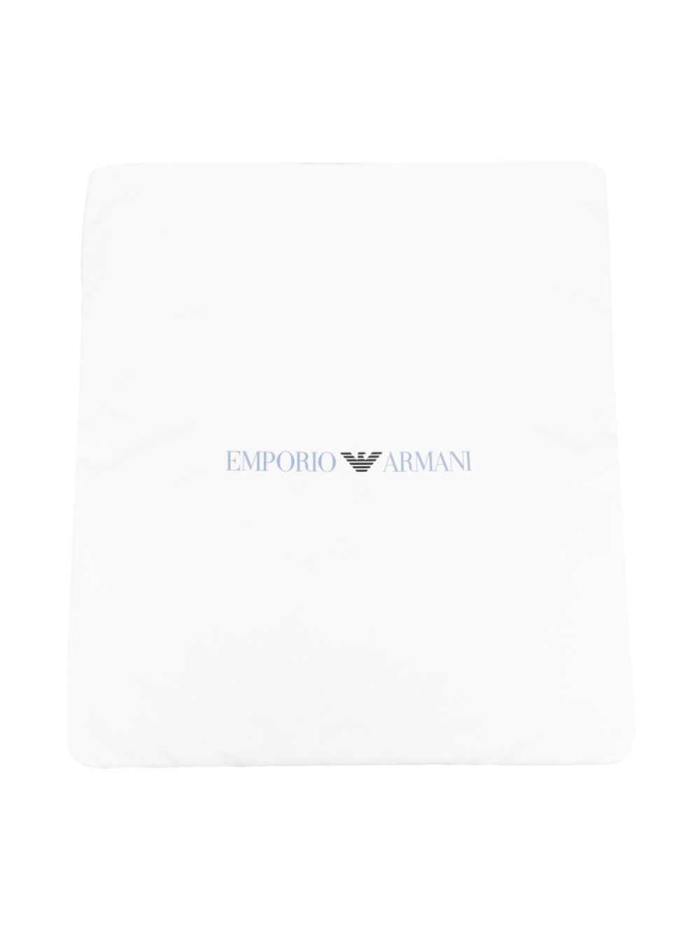 Emporio Armani Kids logo-print cotton blanket - Blue von Emporio Armani Kids