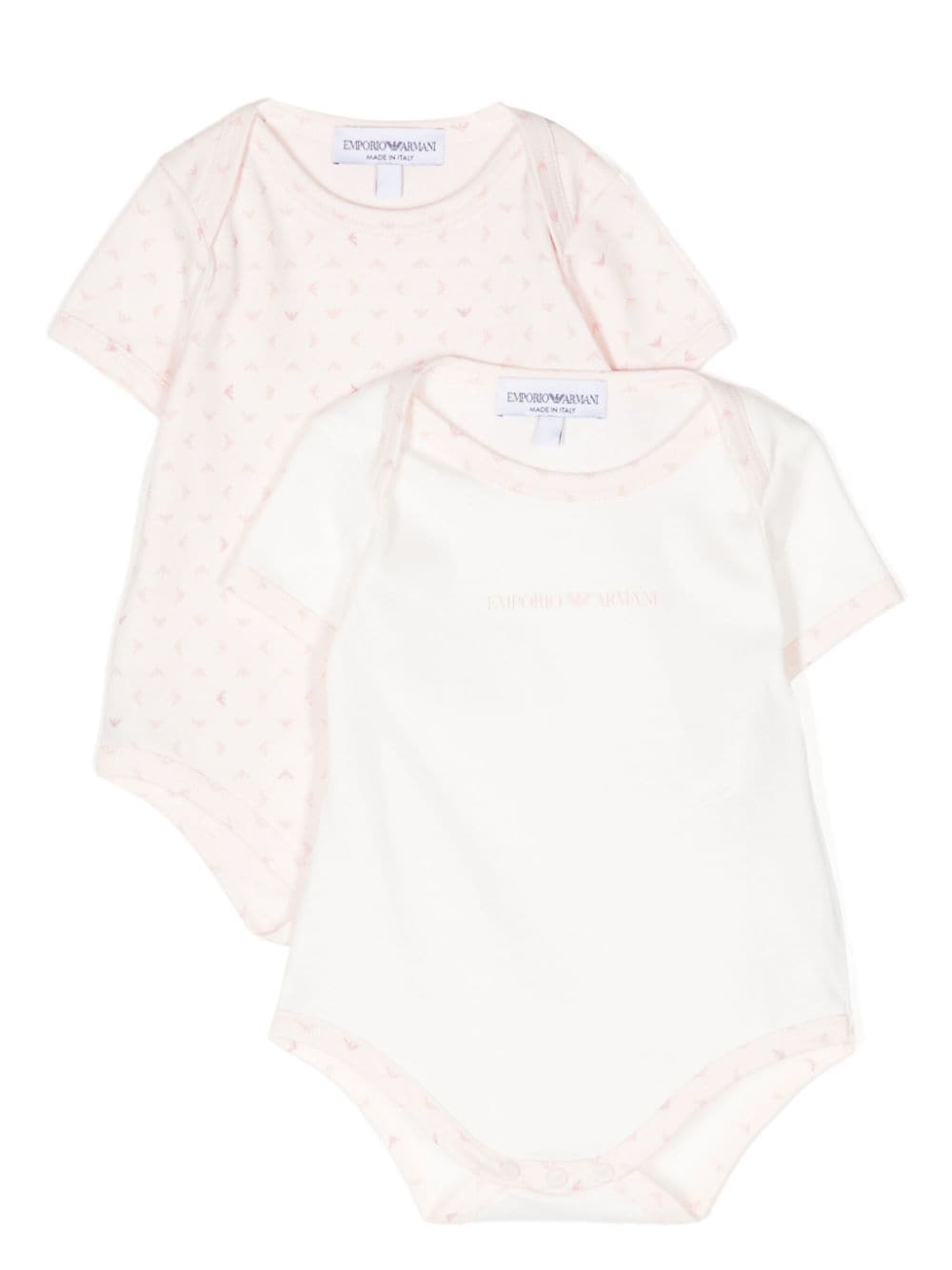 Emporio Armani Kids logo-print cotton bodies (pack of two) - Pink von Emporio Armani Kids