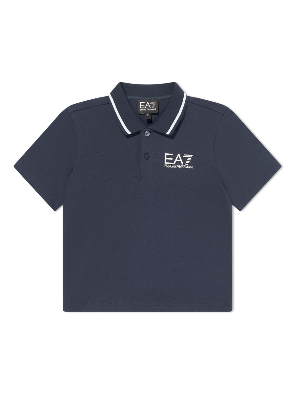 Emporio Armani Kids logo-print cotton polo shirt - Blue von Emporio Armani Kids