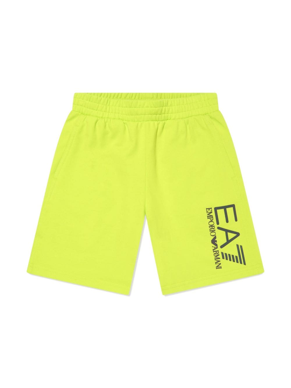 Emporio Armani Kids logo-print cotton shorts - Green von Emporio Armani Kids