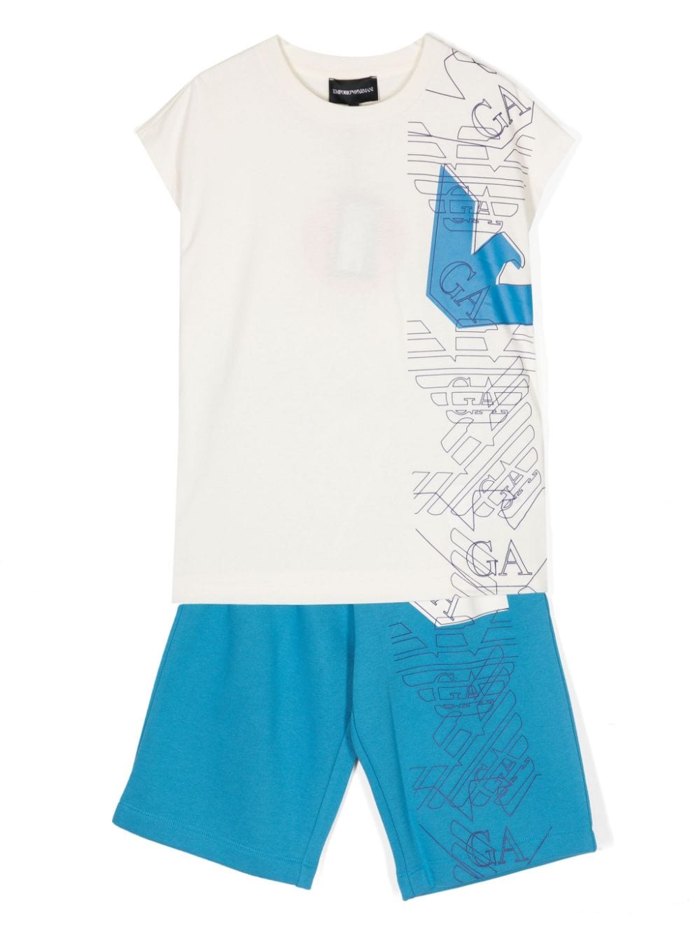 Emporio Armani Kids logo-print cotton tracksuit set - White von Emporio Armani Kids