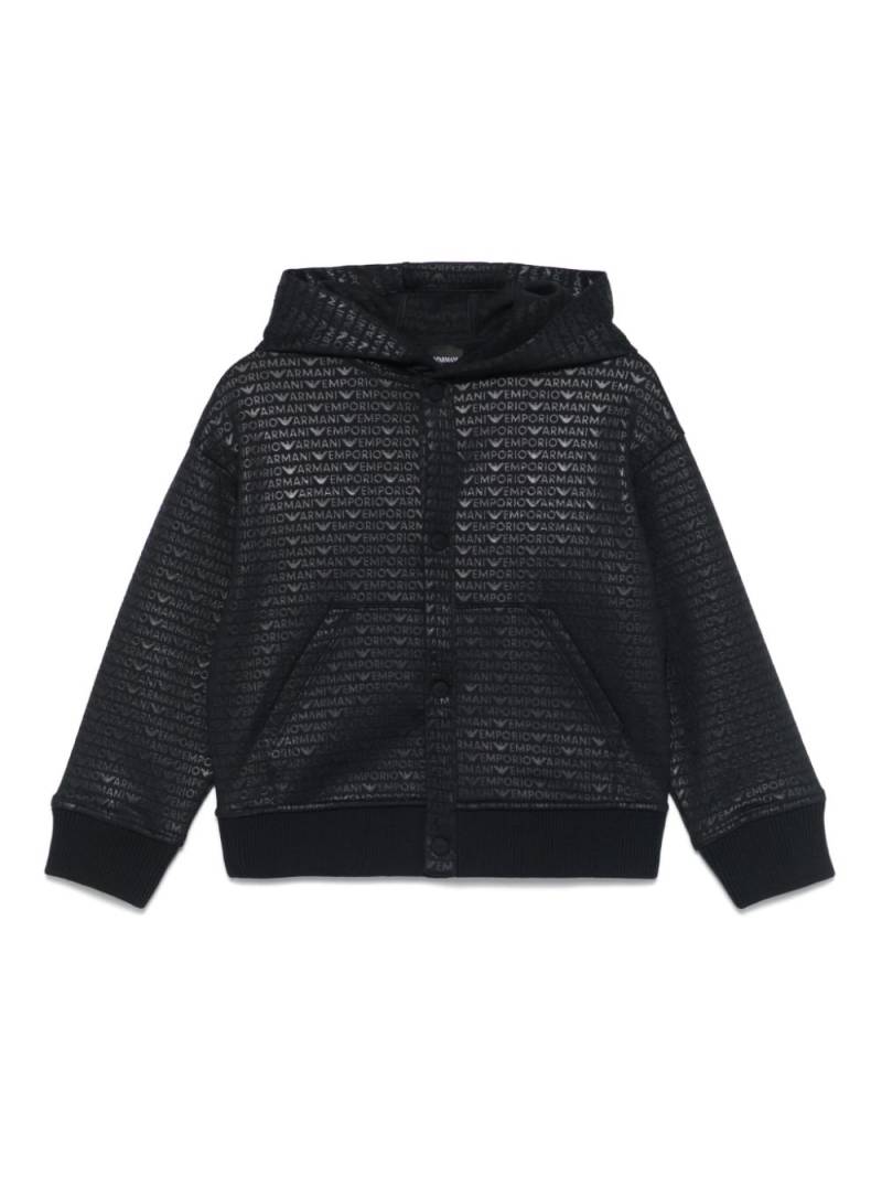 Emporio Armani Kids logo-print hoodie - Blue von Emporio Armani Kids