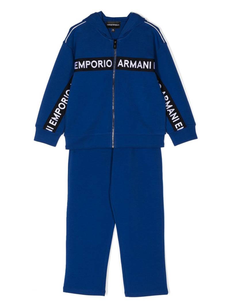 Emporio Armani Kids logo-print long-sleeve tracksuit - Blue von Emporio Armani Kids