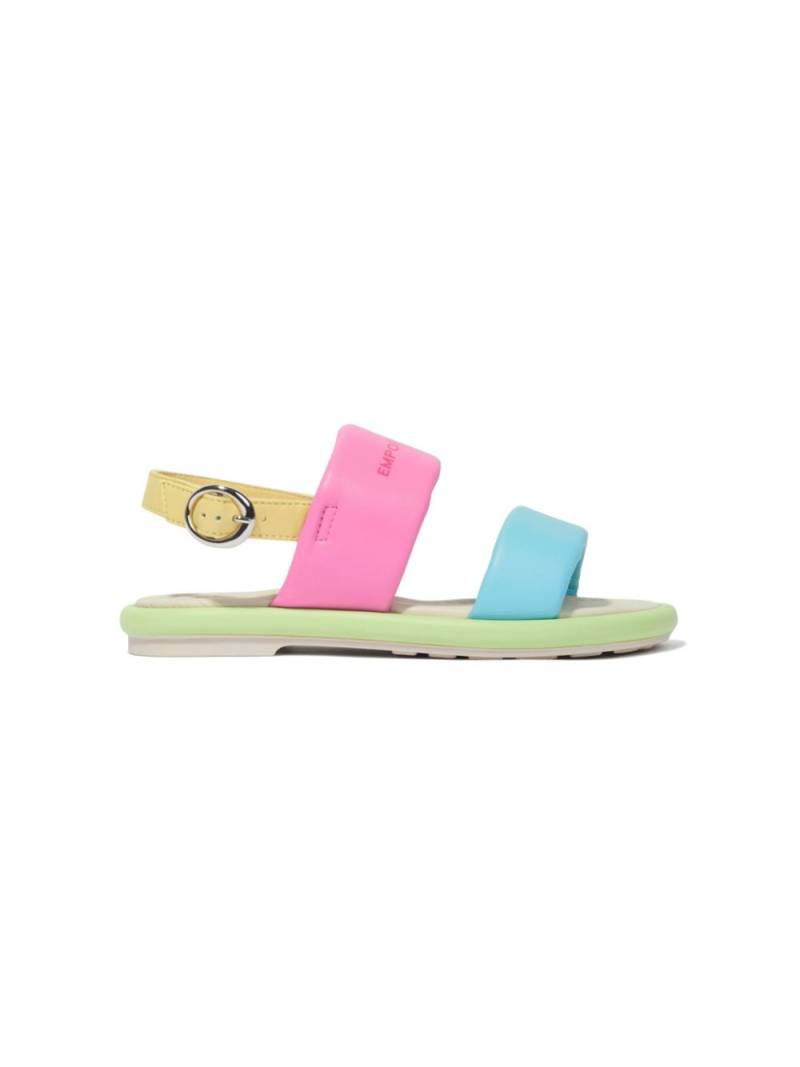 Emporio Armani Kids logo-print nappa leather sandals - Pink von Emporio Armani Kids