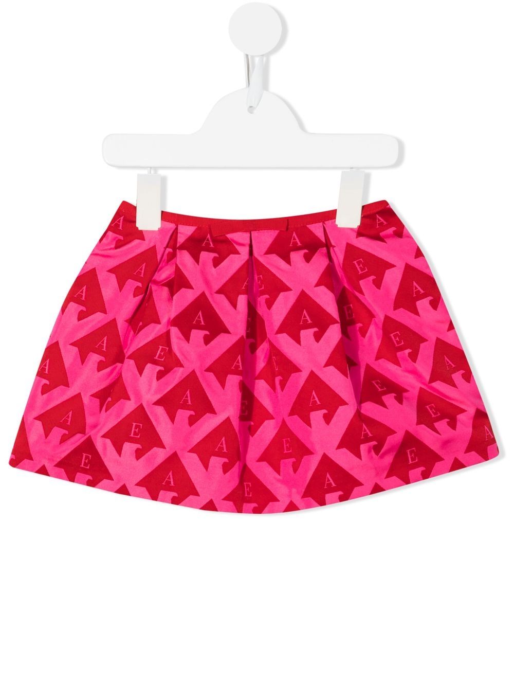 Emporio Armani Kids logo-print pleated mini skirt - Red von Emporio Armani Kids