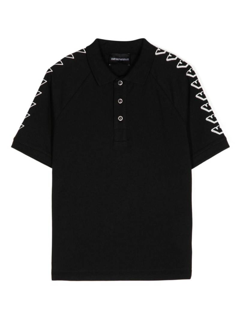 Emporio Armani Kids logo-print polo shirt - Black von Emporio Armani Kids