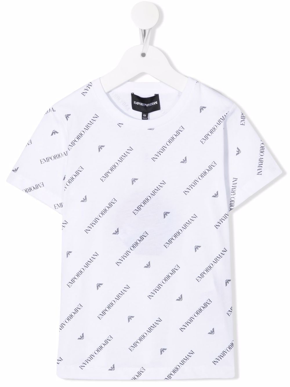 Emporio Armani Kids logo-print short-sleeve T-shirt - White von Emporio Armani Kids