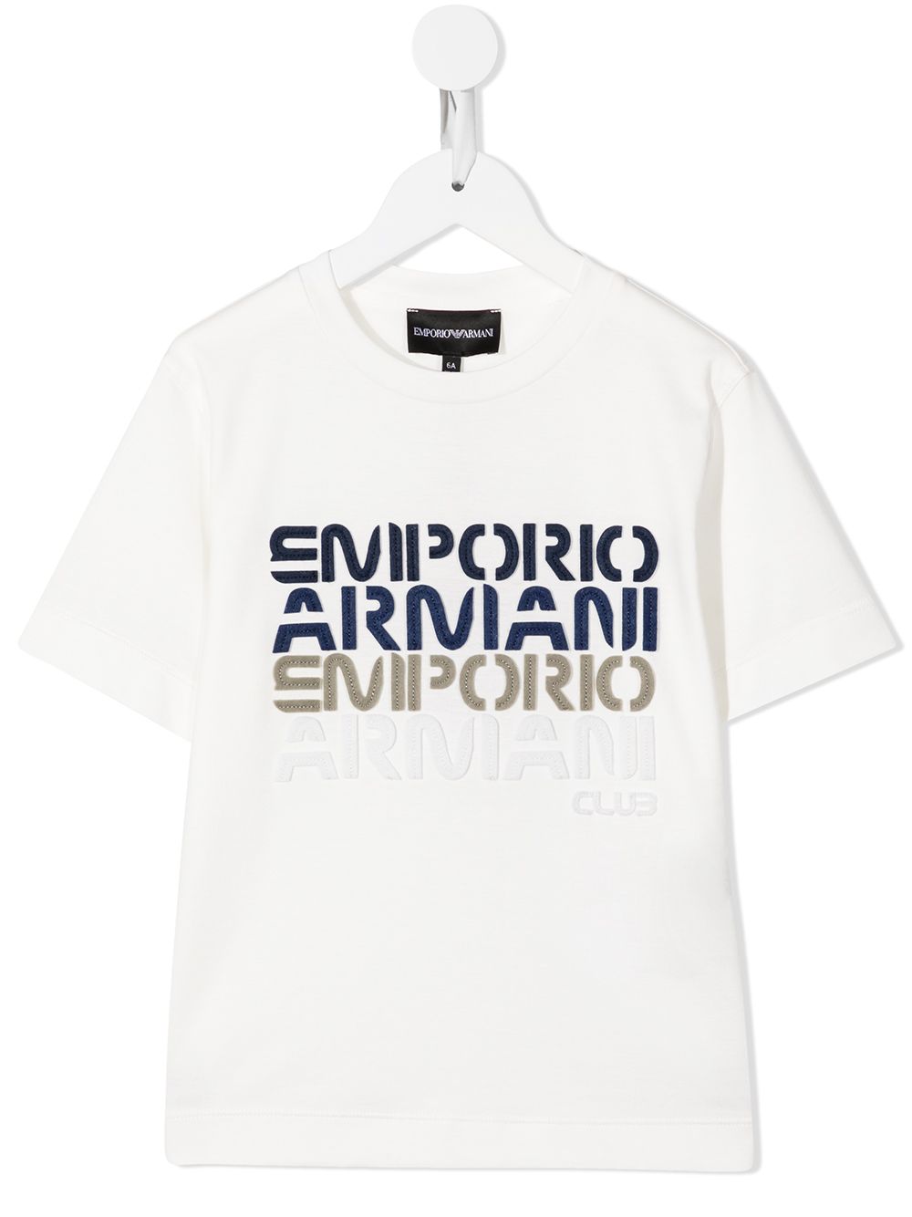 Emporio Armani Kids logo-print short-sleeved T-shirt - White von Emporio Armani Kids