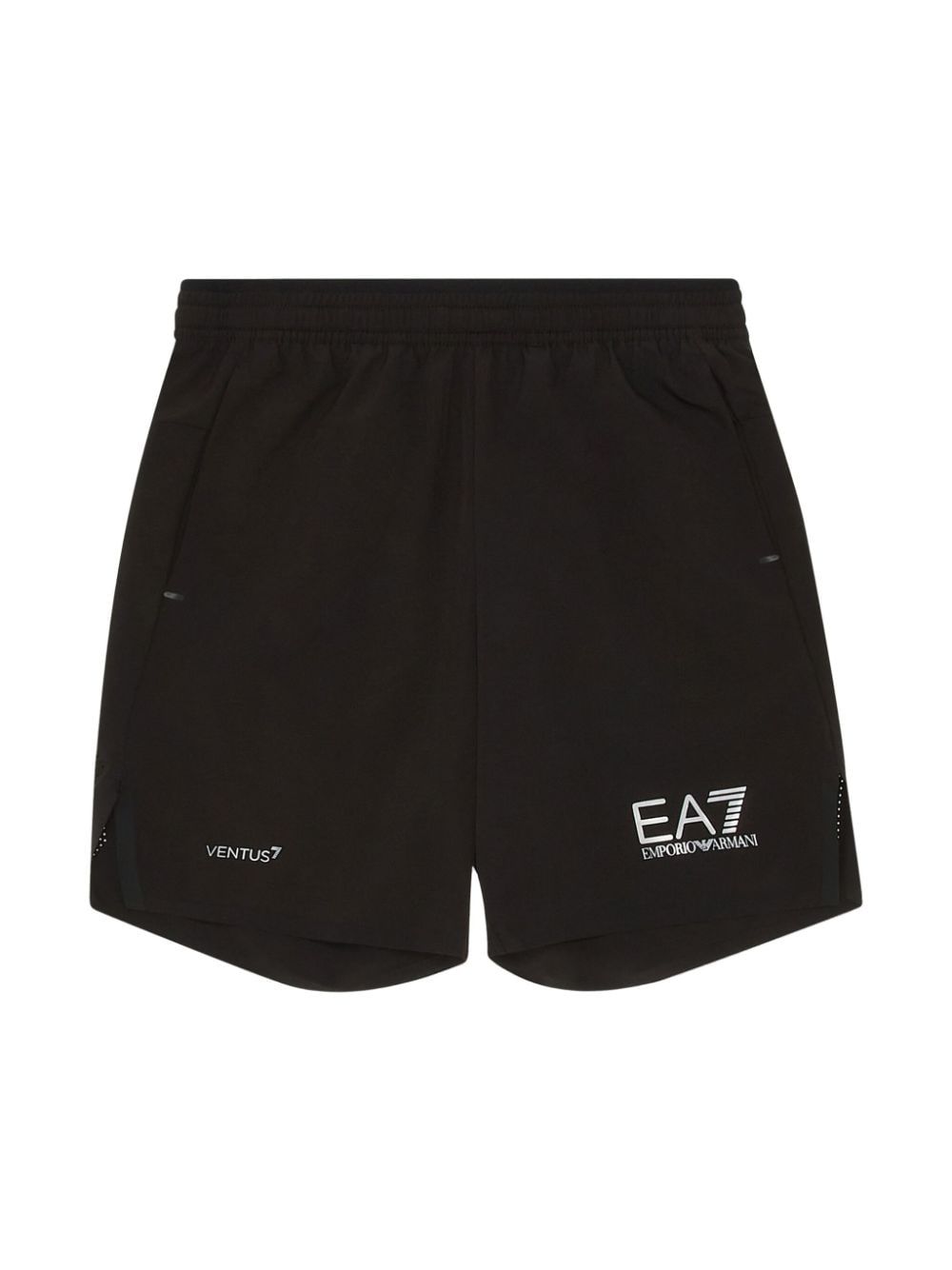 Emporio Armani Kids logo-print shorts - Black von Emporio Armani Kids