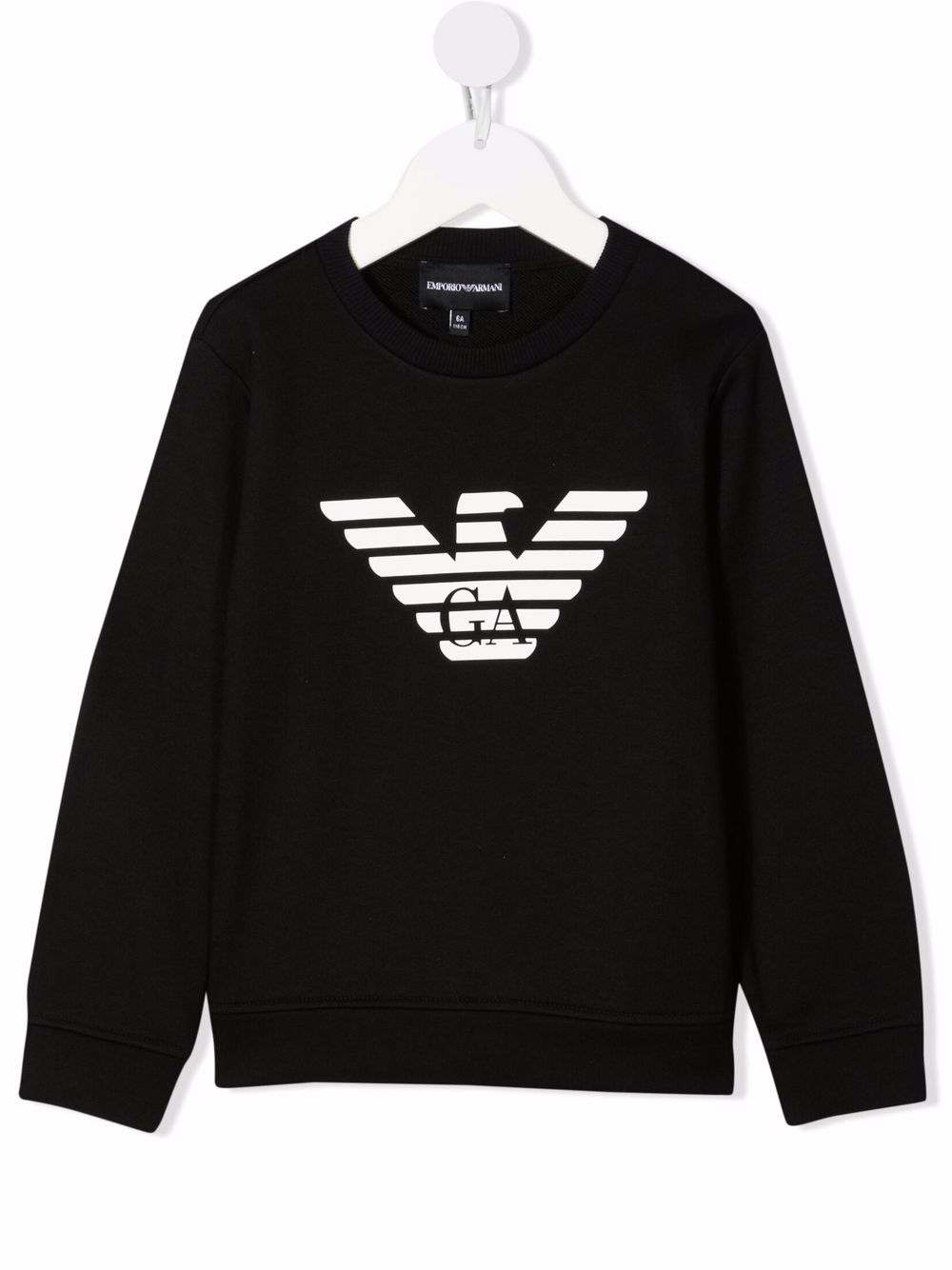 Emporio Armani Kids logo-print sweatshirt - Black von Emporio Armani Kids