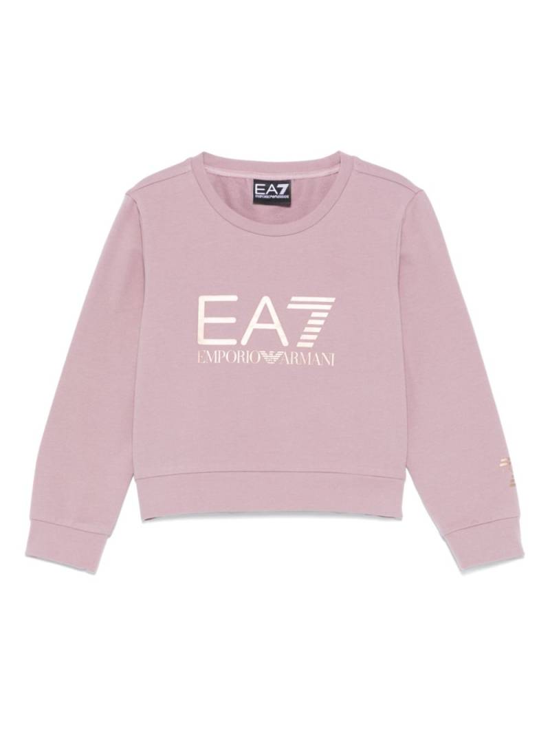 Emporio Armani Kids logo-print sweatshirt - Purple von Emporio Armani Kids