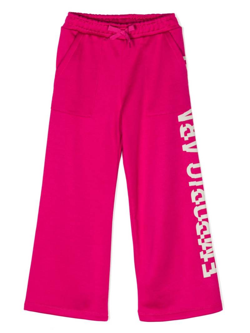 Emporio Armani Kids logo-print track pants - Pink von Emporio Armani Kids