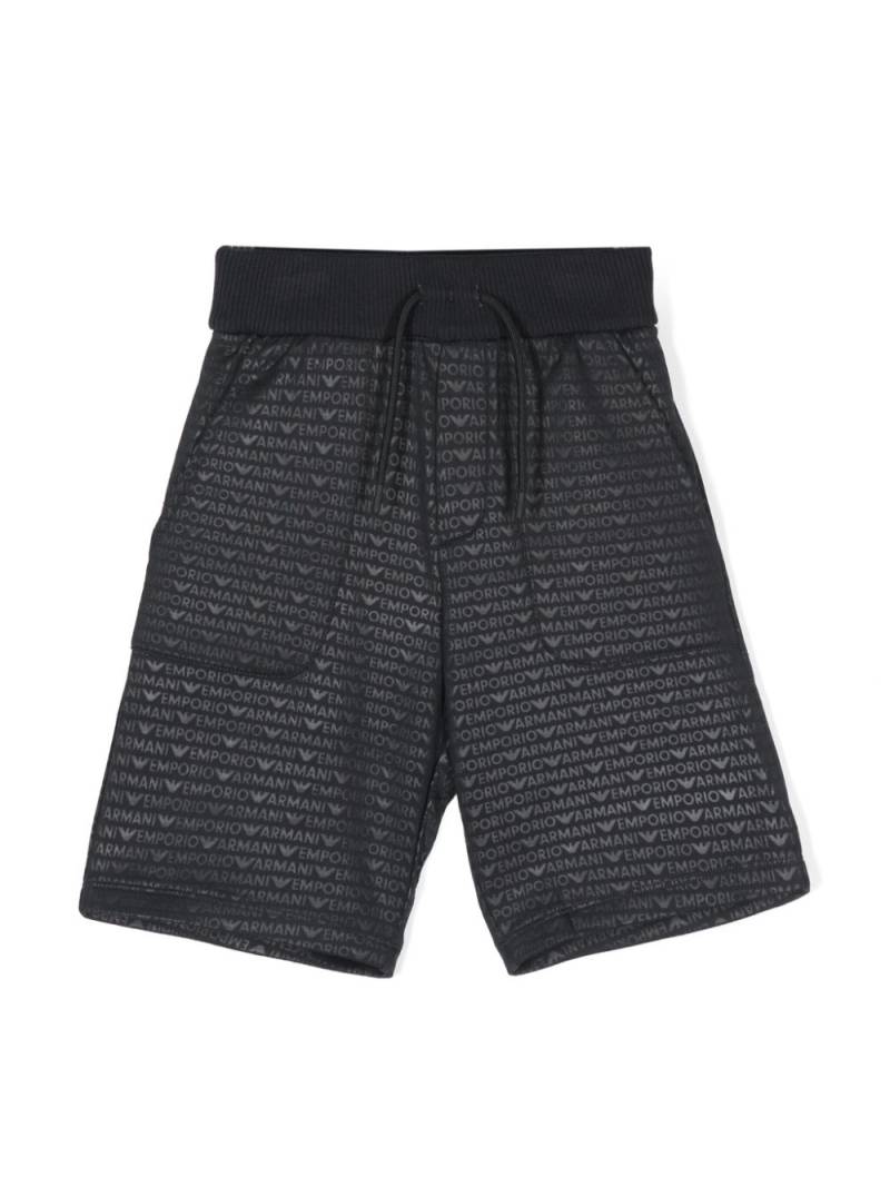 Emporio Armani Kids logo-print track shorts - Blue von Emporio Armani Kids