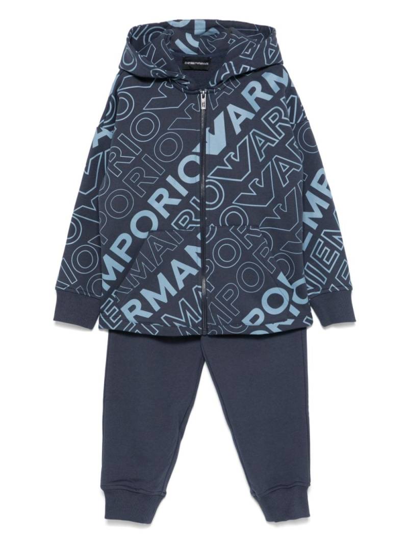 Emporio Armani Kids logo-print tracksuit - Blue von Emporio Armani Kids