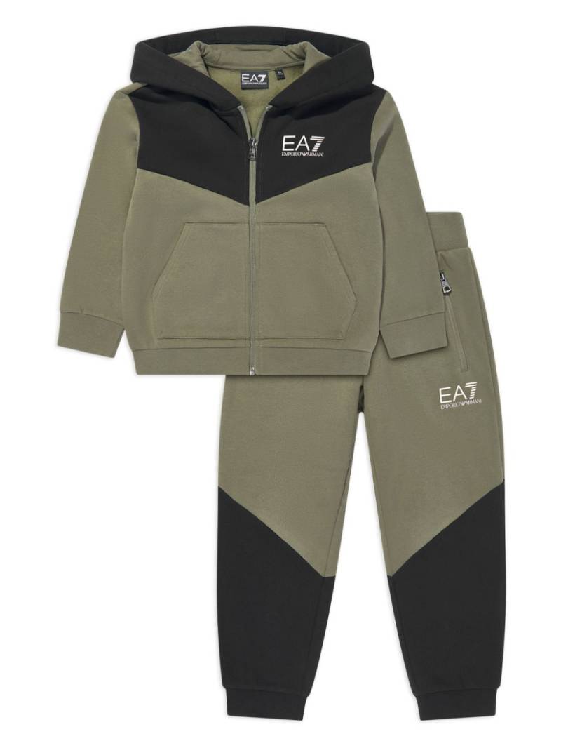 Emporio Armani Kids logo-print tracksuit - Green von Emporio Armani Kids