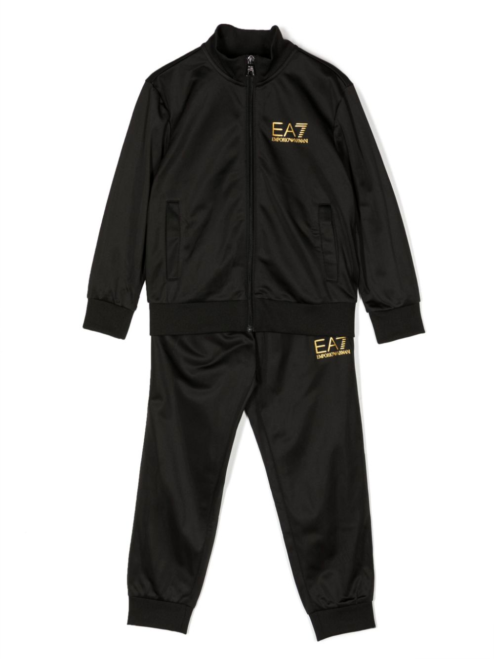 Emporio Armani Kids logo-print tracksuit set - Black von Emporio Armani Kids