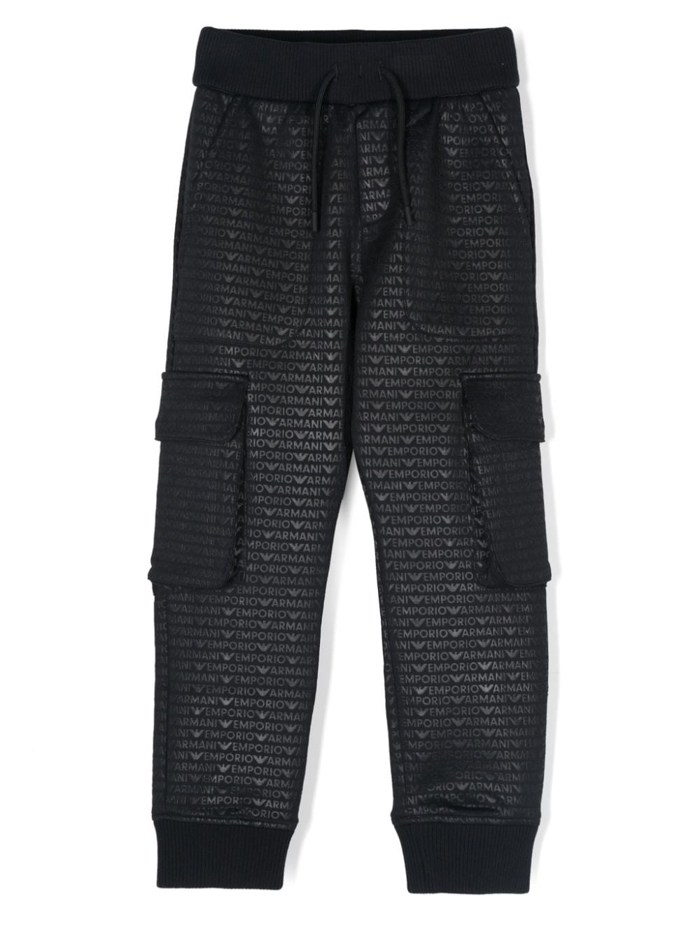 Emporio Armani Kids logo-print trousers - Blue von Emporio Armani Kids