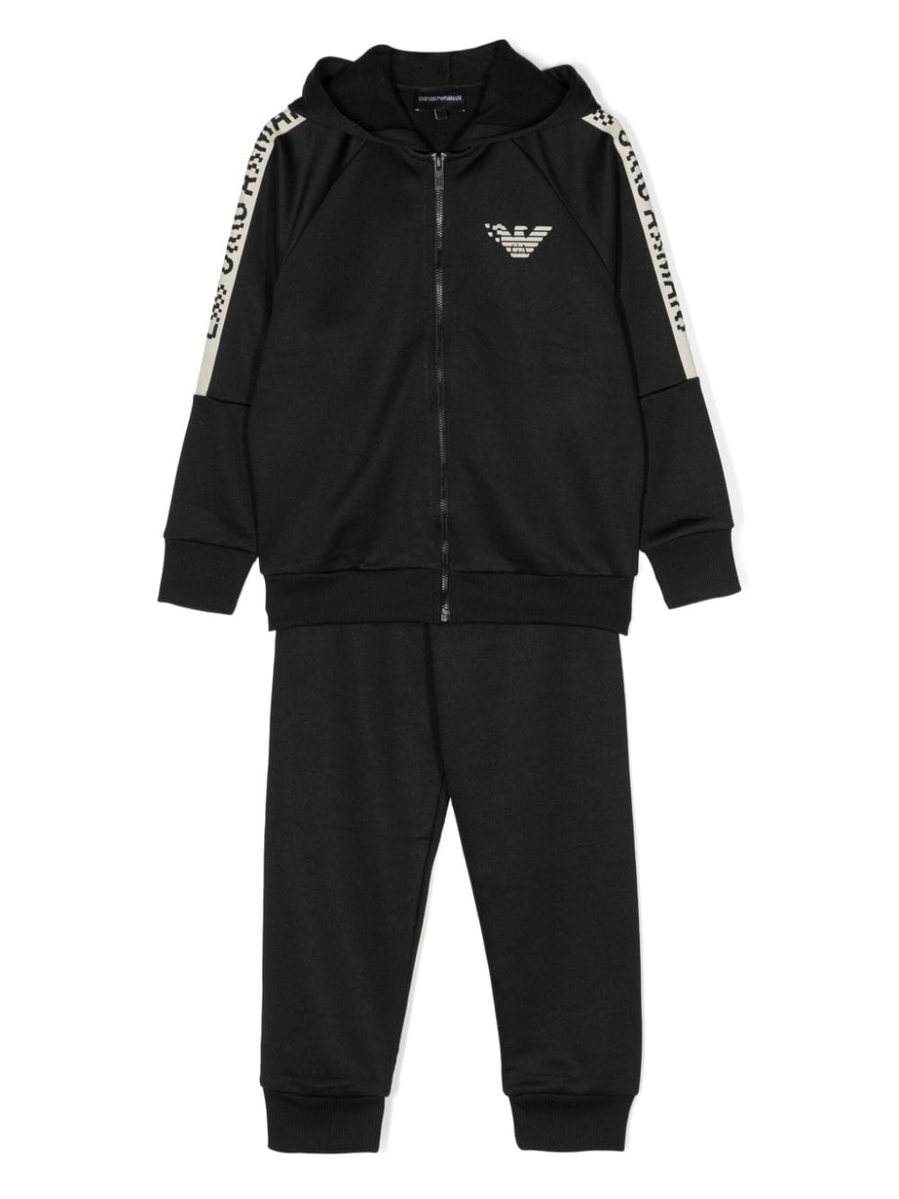 Emporio Armani Kids logo-print zip-up tracksuit - Black von Emporio Armani Kids