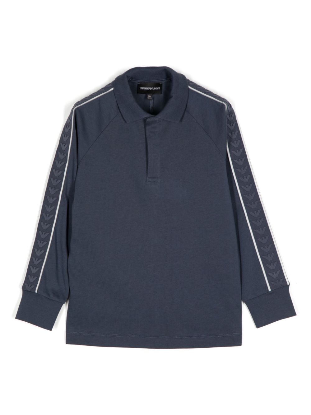 Emporio Armani Kids logo-straps polo shirt - Blue von Emporio Armani Kids