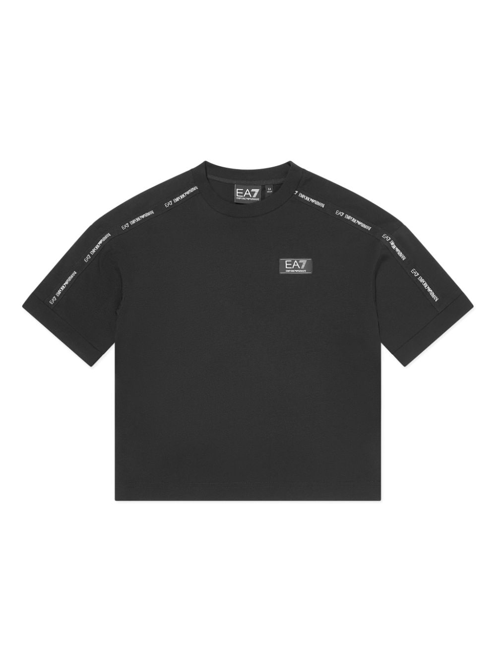 Emporio Armani Kids logo-tape T-shirt - Black von Emporio Armani Kids