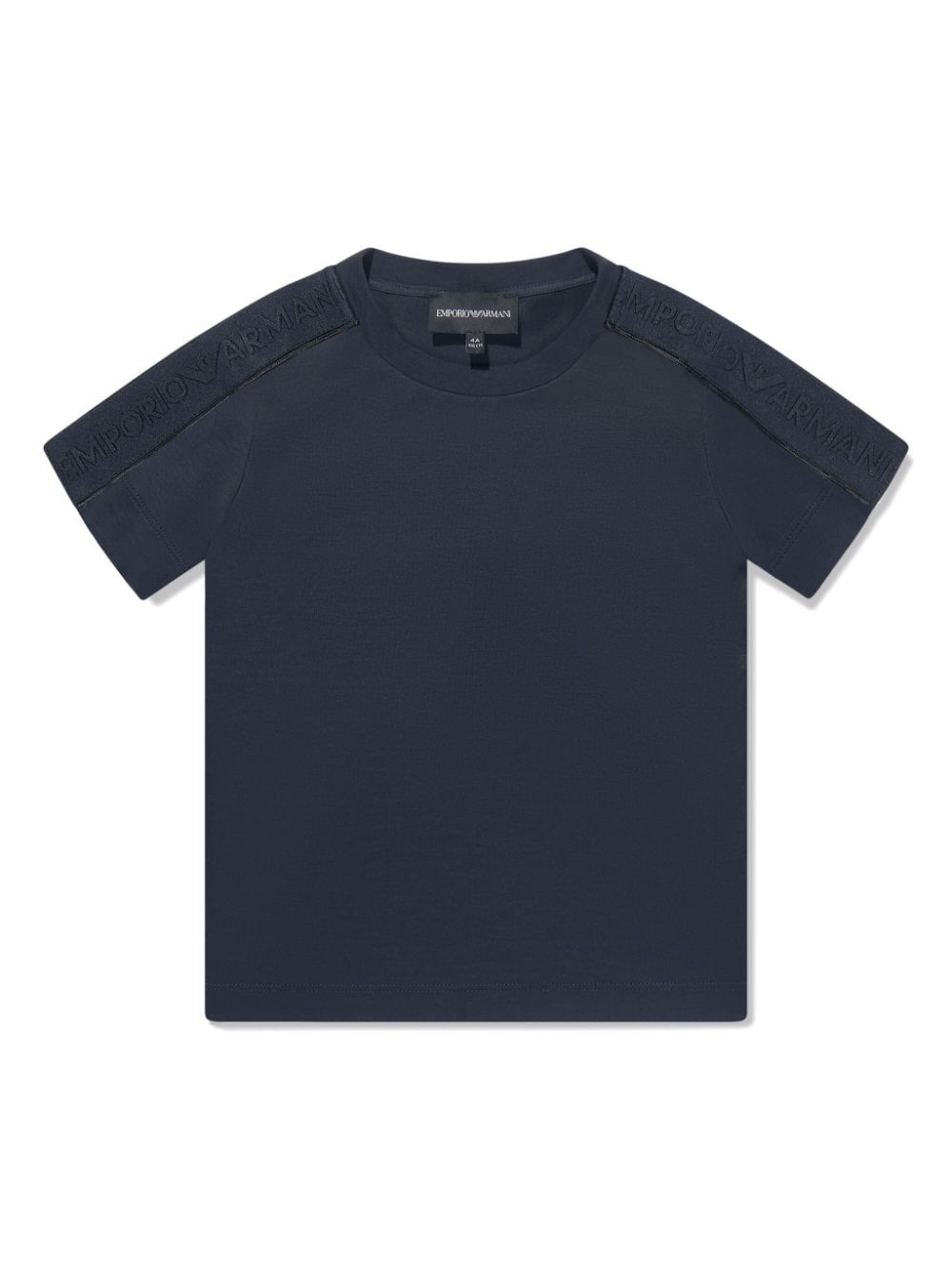 Emporio Armani Kids logo-tape jersey T-shirt - Blue von Emporio Armani Kids