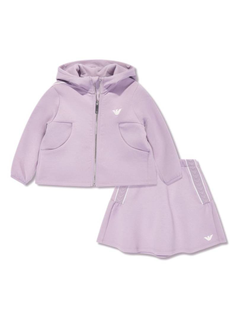 Emporio Armani Kids logo-tape jersey skirt (set of two) - Purple von Emporio Armani Kids