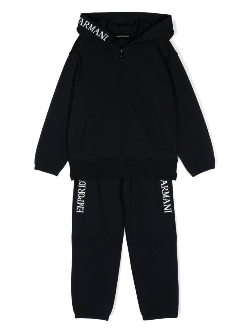 Emporio Armani Kids logo-tape tracksuit set - Blue von Emporio Armani Kids