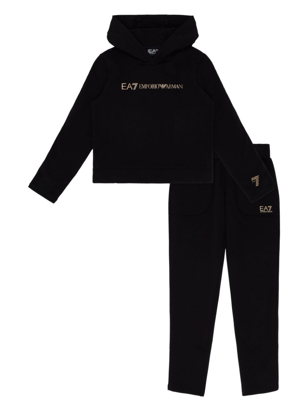 Emporio Armani Kids logo tracksuit - Black von Emporio Armani Kids