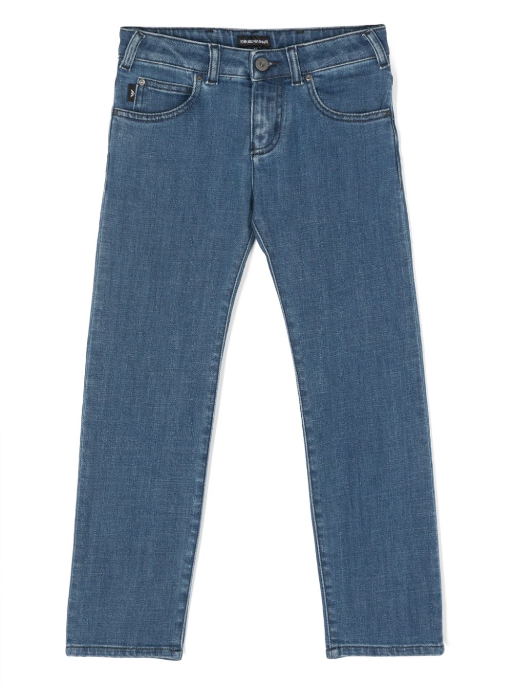 Emporio Armani Kids low-rise straight-leg jeans - Blue von Emporio Armani Kids