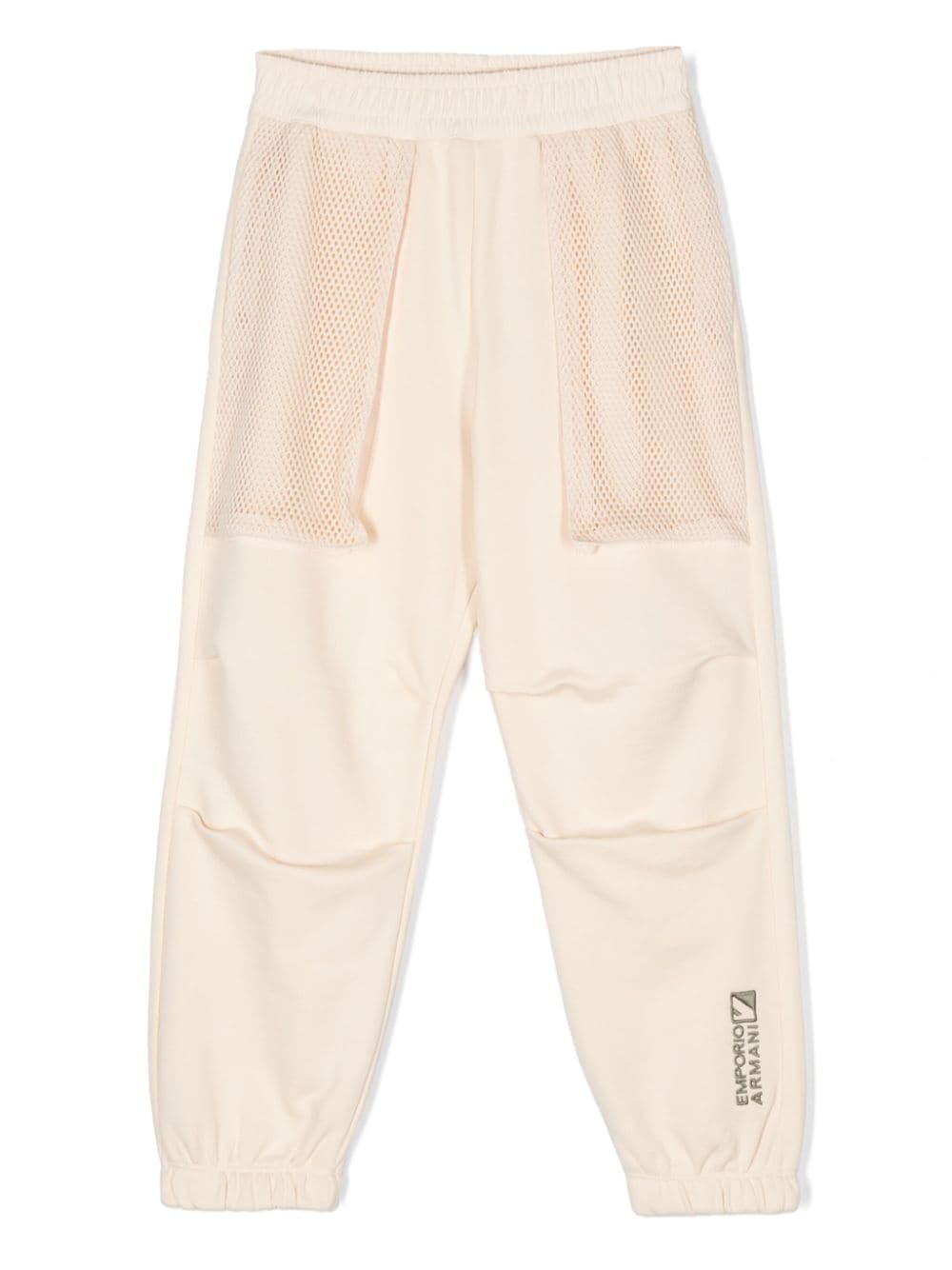 Emporio Armani Kids mesh-detail track trousers - Neutrals von Emporio Armani Kids