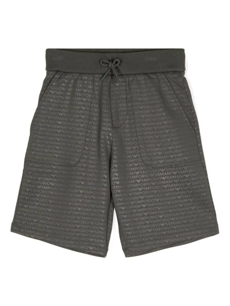 Emporio Armani Kids monogram shorts - Green von Emporio Armani Kids