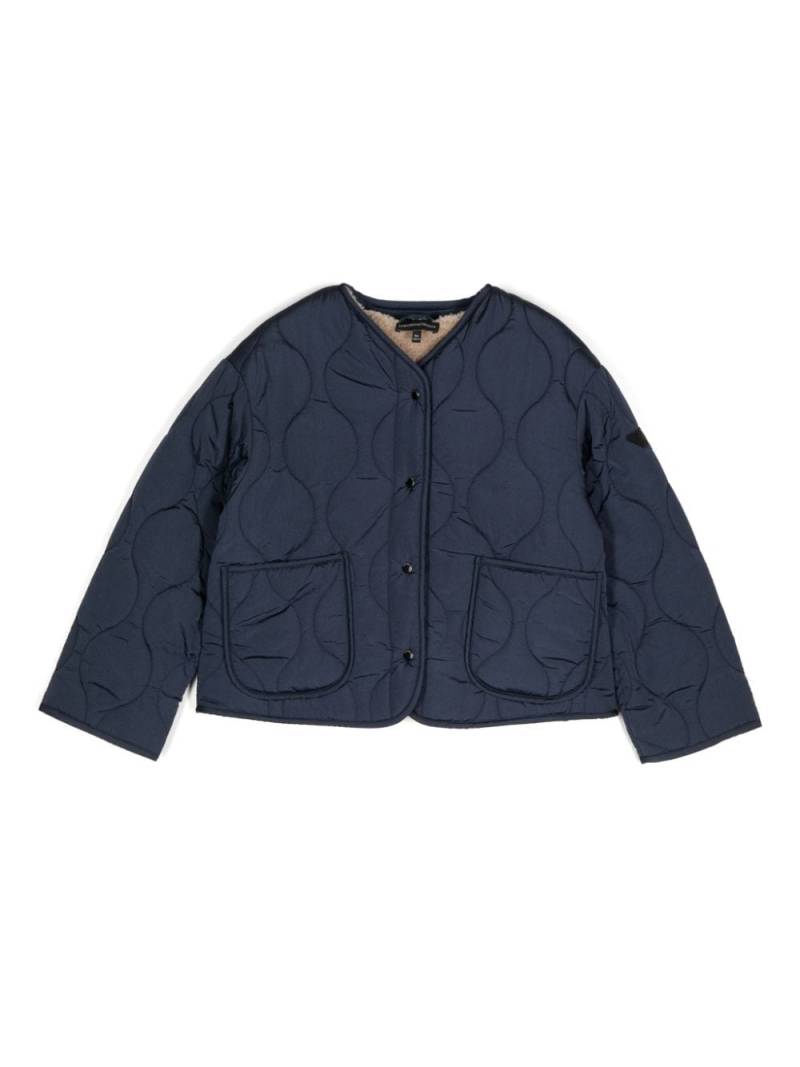 Emporio Armani Kids panelled padded jacket - Blue von Emporio Armani Kids