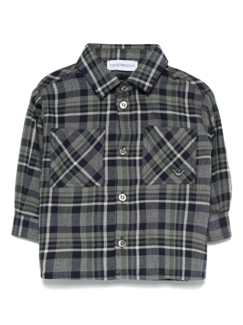 Emporio Armani Kids plaid shirt - Grey von Emporio Armani Kids