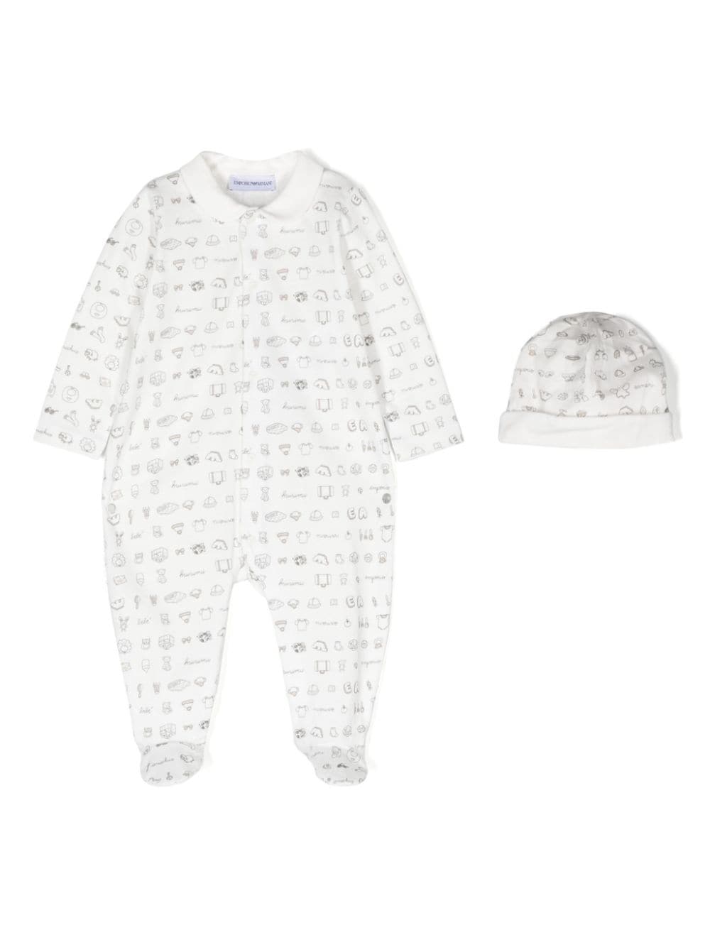 Emporio Armani Kids printed pajamas - White von Emporio Armani Kids