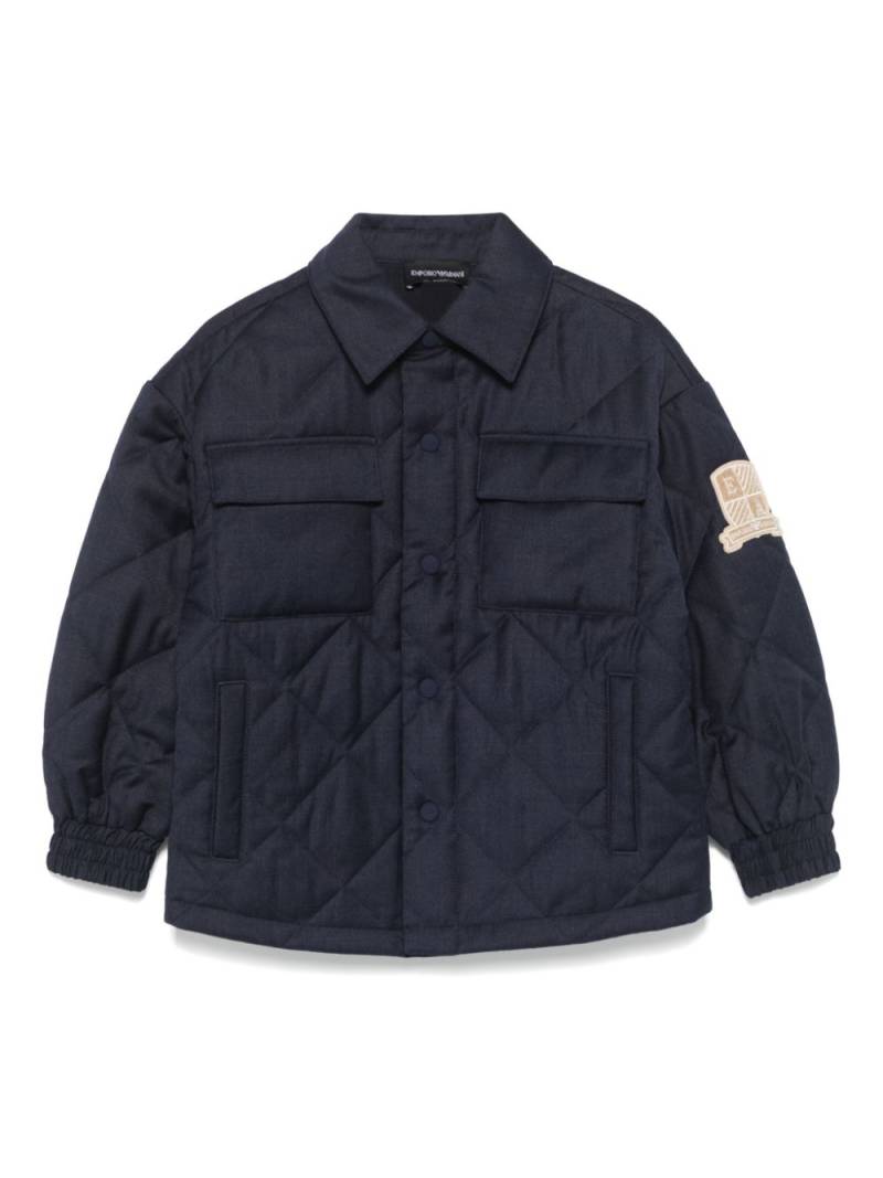 Emporio Armani Kids quilted jacket - Blue von Emporio Armani Kids