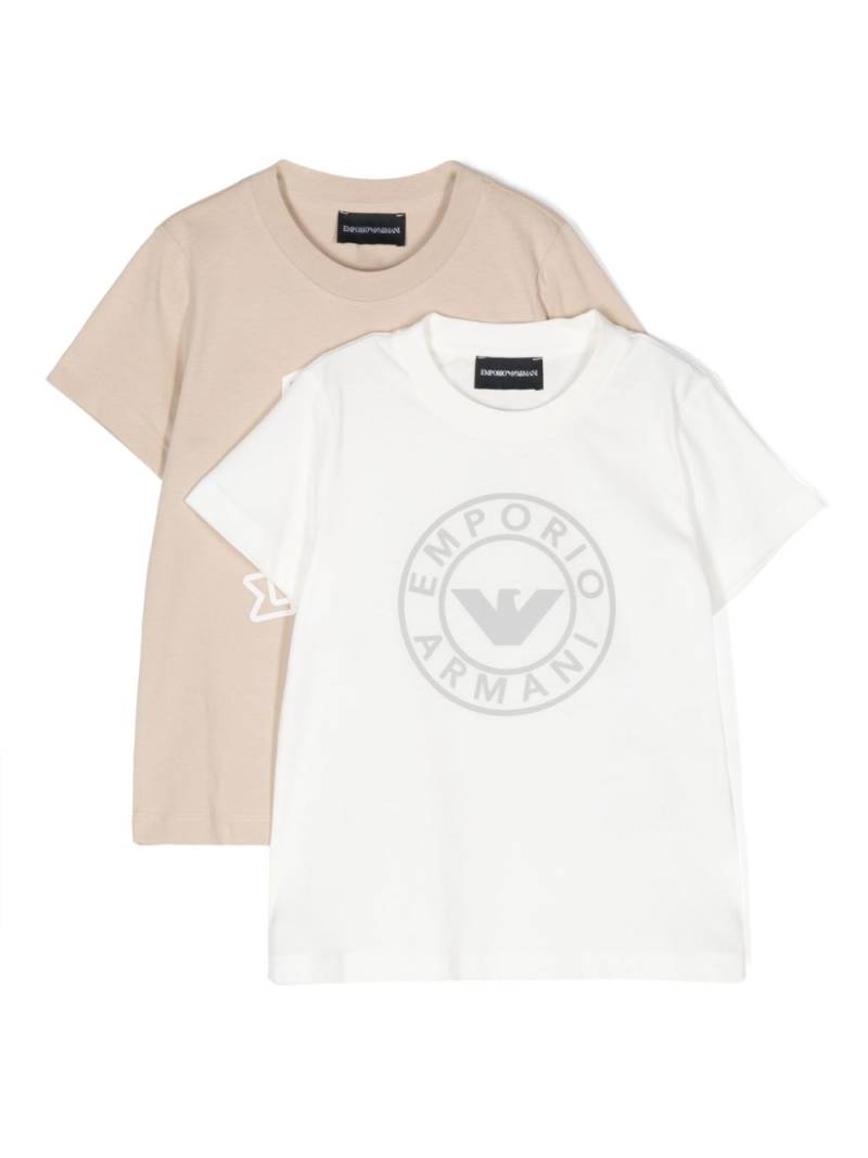 Emporio Armani Kids raised-logo cotton T-shirt (set of two) - White von Emporio Armani Kids