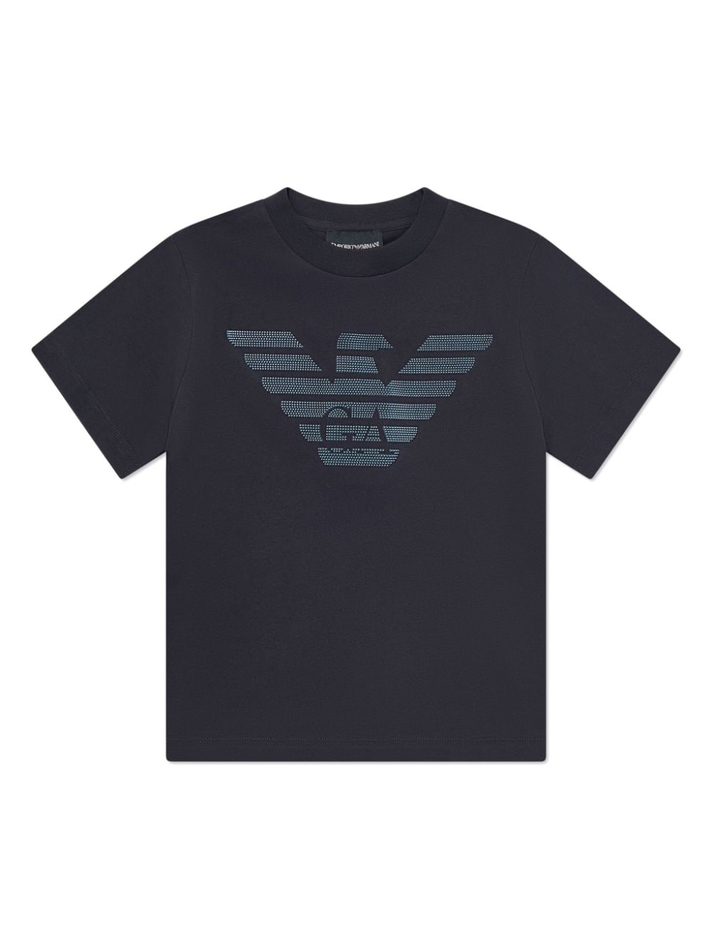 Emporio Armani Kids rhinestone-logo cotton t-shirt - Blue von Emporio Armani Kids