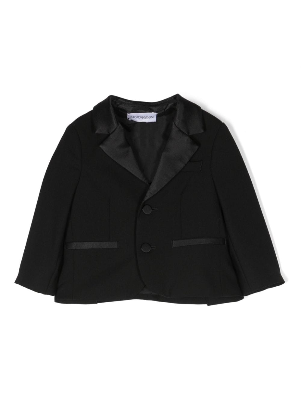 Emporio Armani Kids satin-lapels single-breasted blazer - Black von Emporio Armani Kids