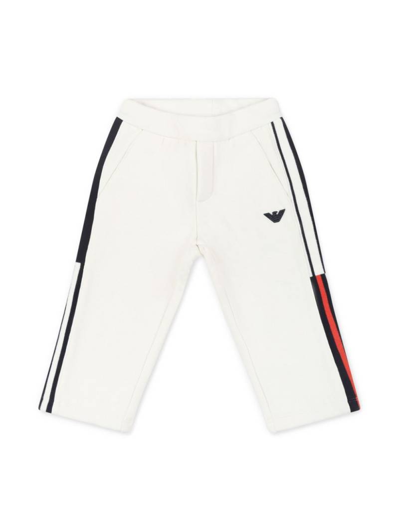 Emporio Armani Kids side-stripe track pants - Neutrals von Emporio Armani Kids