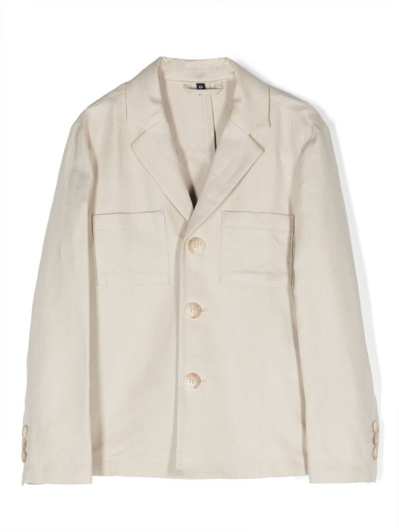 Emporio Armani Kids single-breasted blazer - Neutrals von Emporio Armani Kids