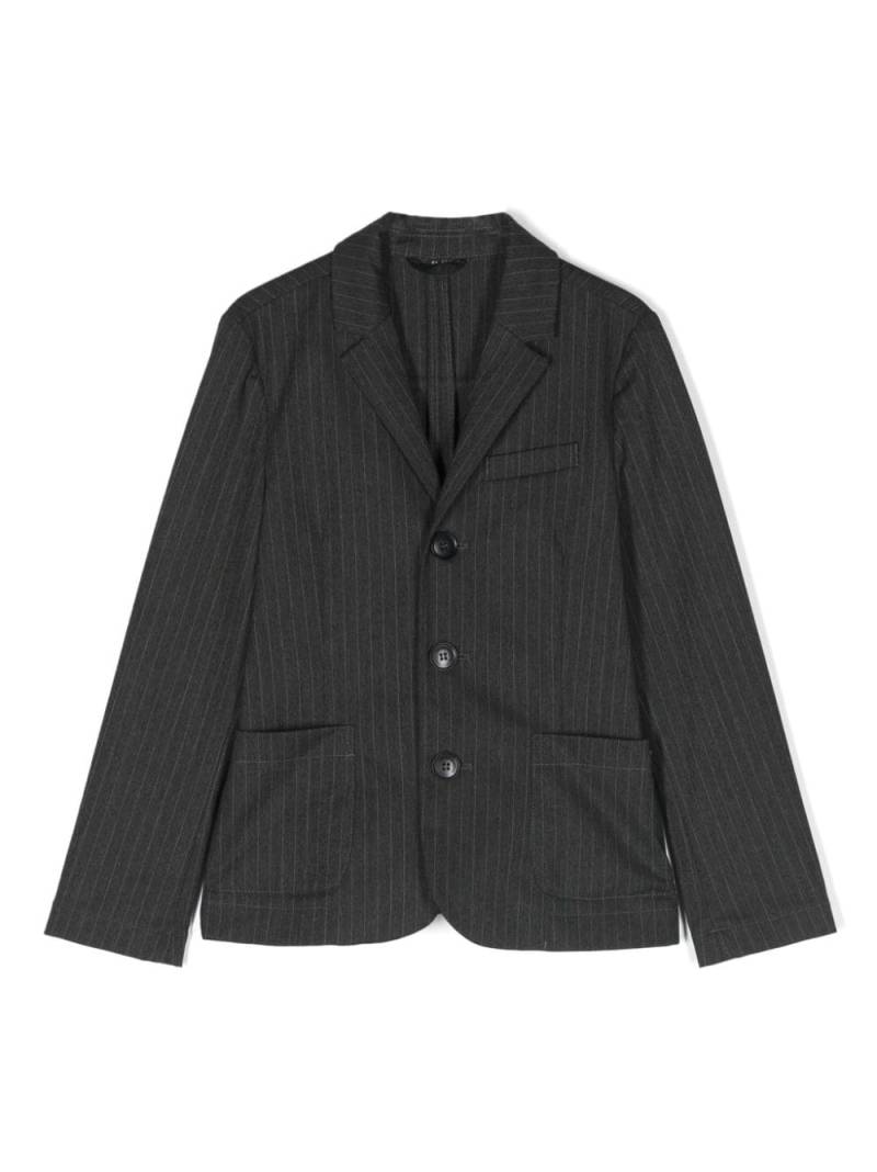 Emporio Armani Kids single-breasted pinstripe-pattern blazer - Grey von Emporio Armani Kids