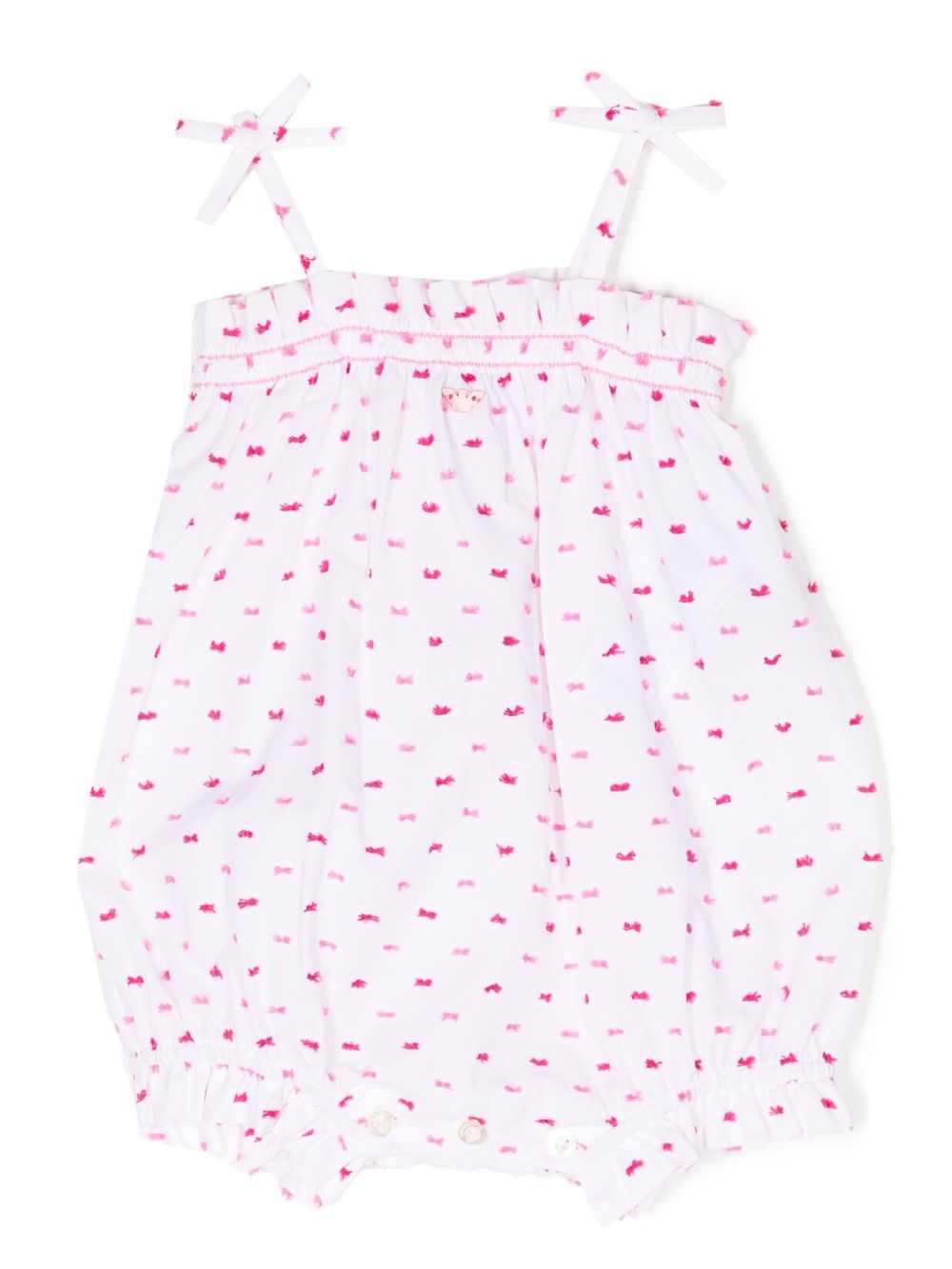 Emporio Armani Kids sleeveless cotton romper - White von Emporio Armani Kids