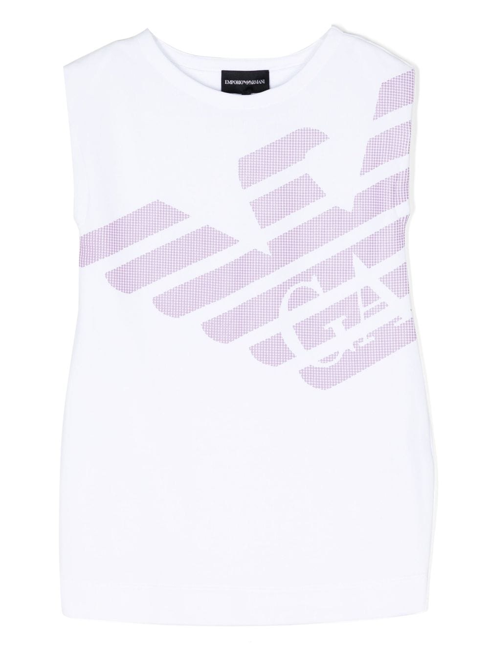 Emporio Armani Kids sleeveless graphic-print dress - White von Emporio Armani Kids