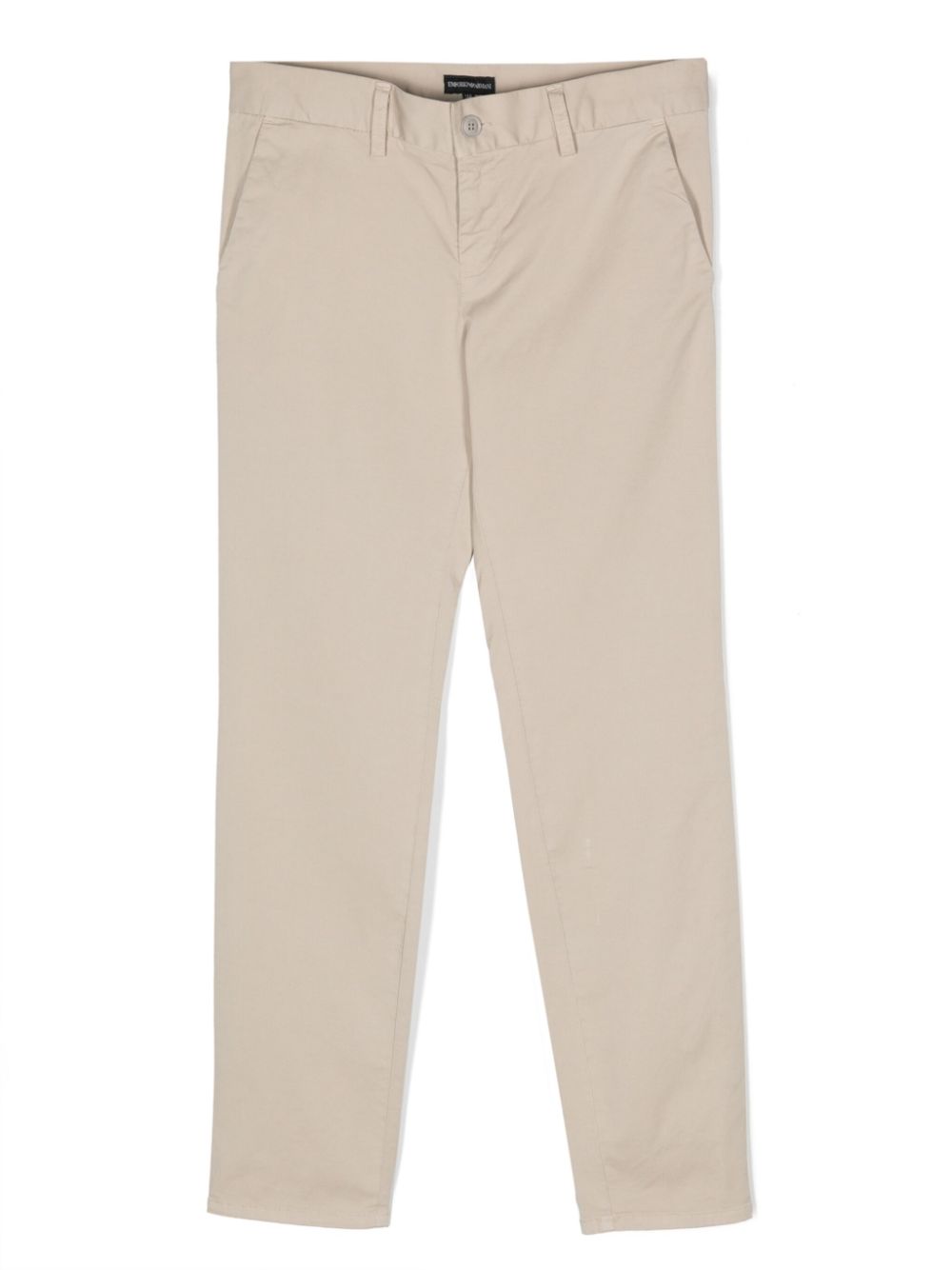 Emporio Armani Kids slim-cut chino trousers - Neutrals von Emporio Armani Kids